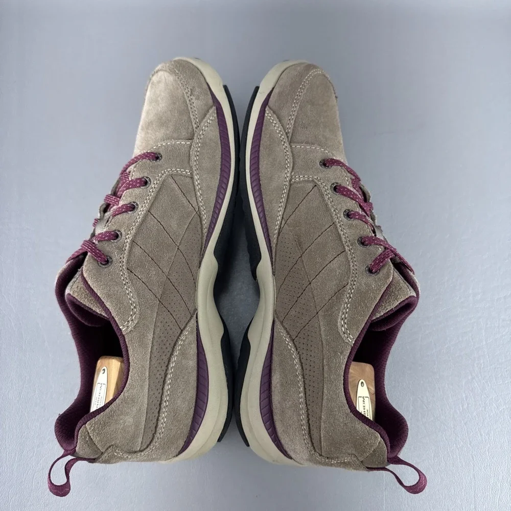 LL Bean Beansport Shoes Womens Size 10 Brown Suede Leather Athletic Hiking Trail